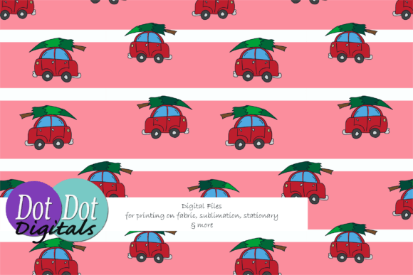Cars Christmas Tree on Pink White Stripe Review