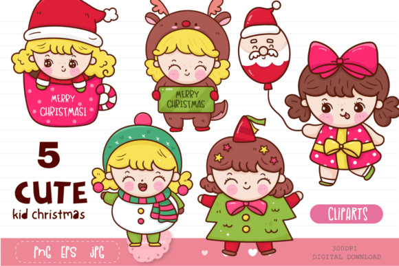 Christmas Cartoon Character: Festive Illustrations