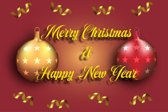Christmas Day Happy New Year- Vector Illustrations