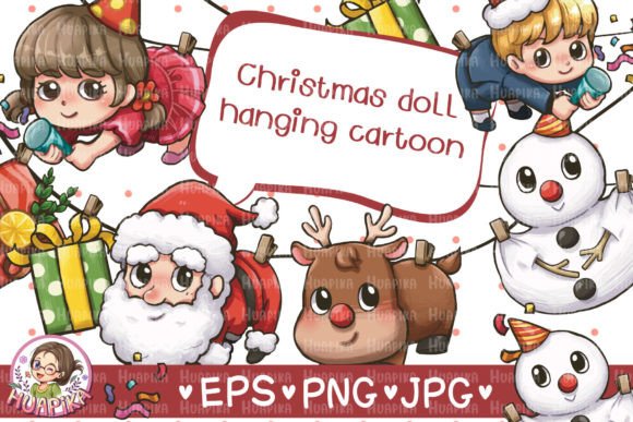 Christmas Doll Hanging Cartoon Illustrations Review