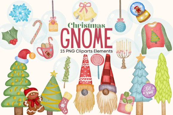Christmas Gnome Clipart: Festive Illustrations