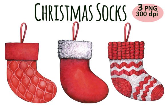Christmas Socks Clipart: Festive Illustrations