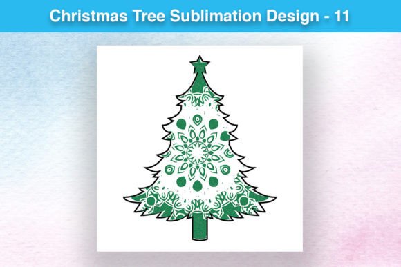 Christmas Tree Sublimation Design - 11: Illustrations Review