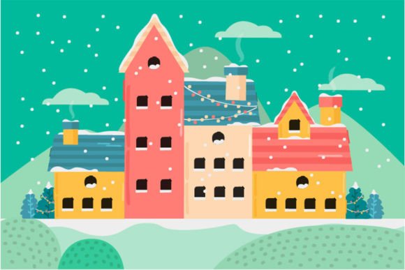 Christmas Village Background Illustrations Review