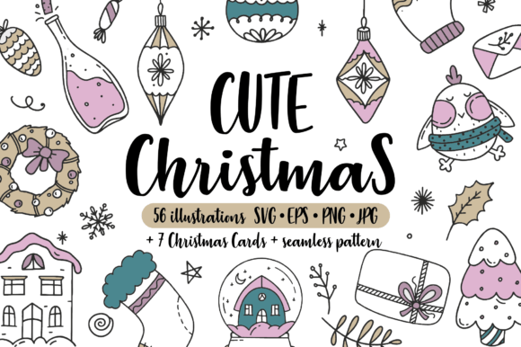 CUTE Christmas Doodle Illustrations Review