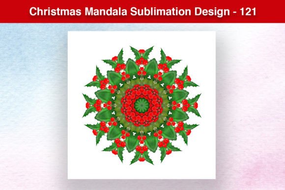 Merry Christmas Mandala Sublimation -121 Illustrations