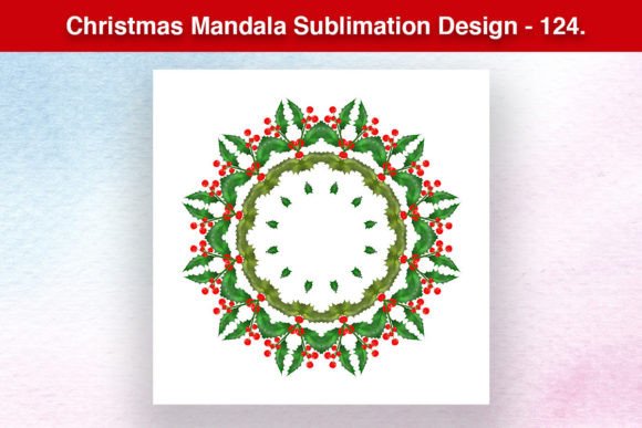 Merry Christmas Mandala Sublimation -124 Illustrations