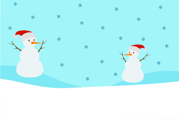 Merry Christmas Snow & Winter View Illustrations