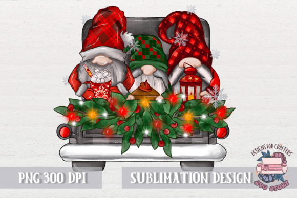 Review: Christmas Gnome with Truck Sublimation Design