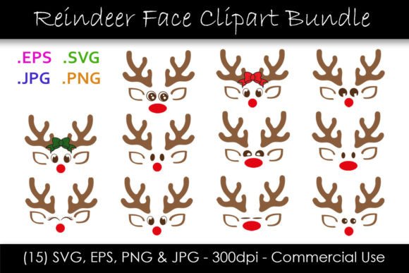 Review: Christmas Reindeer Face Vector Graphics for Stitching
