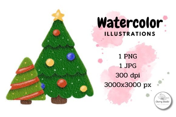Review: Christmas Tree, Watercolor Illustrations