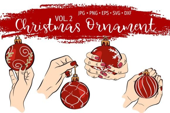 Review: Holding Christmas Ornaments Bundle Vol.2 Illustrations
