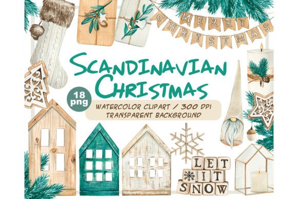Scandinavian Christmas Clipart Set Review