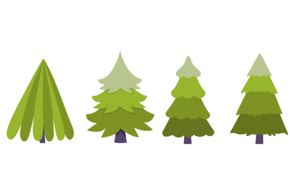 Set Tree Christmas Desain Bundle: Festive Illustrations